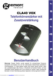 Geemarc CLA40 VOX Benutzerhandbuch