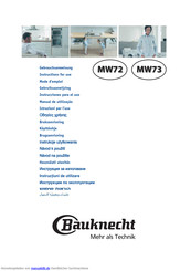 Bauknecht MW73 Gebrauchsanweisung