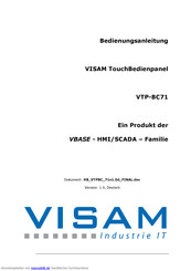 VISAM VTP-BC71 Bedienungsanleitung