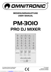 Omnitronic PM-3010 Bedienungsanleitung