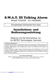 Betec TCG420F Bedienungs Und Installationsanleitung Handbuch