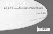Lexicon MPX 550 Benutzerhandbuch