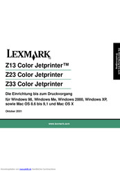 Lexmark Z13 Color Jetprinter Handbuch