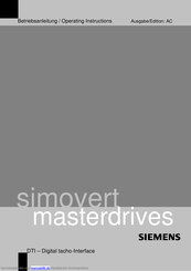 Siemens simovert masterdrives Betriebsanleitung