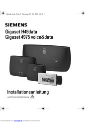 Siemens Gigaset H49data Bedienungsanleitung