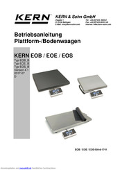 KERN EOB 300K-1XLB Betriebsanleitung