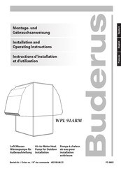 Buderus WPL 91ARM Montage- Und Gebrauchsanweisung