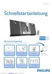 Philips MCM240/22 Schnellstartanleitung