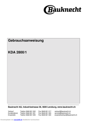 Bauknecht KDA 2800/1 Gebrauchsanweisung