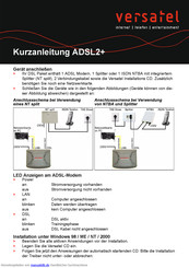 Versatel ADSL2+ Kurzanleitung
