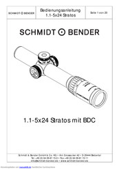 Schmidt Bender 1.1-5x24 Stratos Bedienungsanleitung