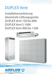 Airflow DUPLEX Vent 900 Installationsanleitung