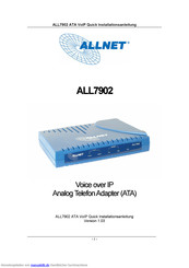 Allnet ALL7902 Schnellinstallationsanleitung