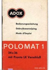 ADOX POLOMAT 1 Bedienungsanleitung