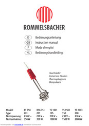 Rommelsbacher TS 1502 Bedienungsanleitung