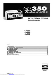 GYS CA 225 Betriebsanleitung
