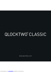 QLOCKTWO CLASSIC Gebrauchsanleitung