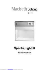 Macbeth Lighting SpectraLight III Benutzerhandbuch