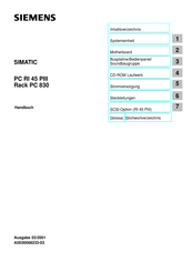 Siemens SIMATIC PC RI 45 PIII Handbuch