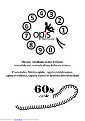 Opis 60s cable Bedienungsanleitung