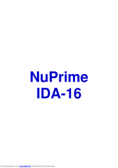 NuPrime IDA-16 Bedienungsanleitung