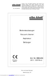 EFBE-SCHOTT BSS 450 Handbuch