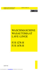 Zanussi FJS 1276 H Gebrauchsanweisung