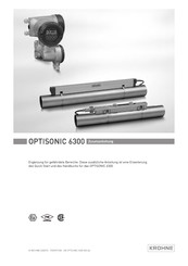 KROHNE OPTISONIC 6300 Anleitung