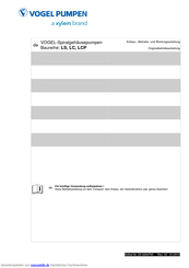Xylem LCP Originalbetriebsanleitung
