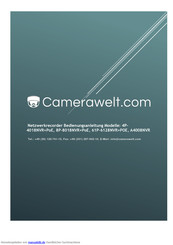 CAMERAWELT 8P-8018NVR+PoE Bedienungsanleitung