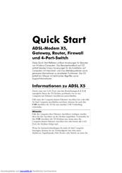 Zoom ADSL X5 Schnellstartanleitung