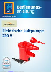 ADVENTURIDGE Elektrische Luftpumpe230 V Bedienungsanleitung