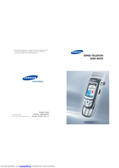 Samsung SGH-E850 Bedienungsanleitung