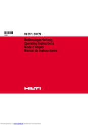 Hilti DXE37 Bedienungsanleitung