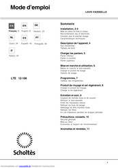 SCHOLTES LTE 12-106 Bedienungsanleitung