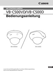 Canon VB-C500VD Bedienungsanleitung