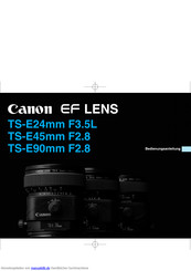 Canon TS-E 45mm f/2.8 Bedienungsanleitung