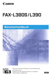 Canon Fax-L390 Benutzerhandbuch