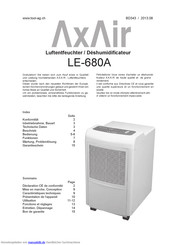Axair LE-680A Handbuch
