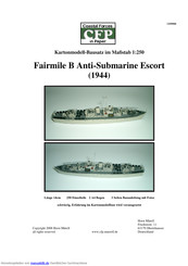 CFP Fairmile B Anti-Submarine Escort Bauanleitung
