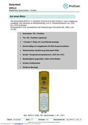 Procom WPS-01 Datenblatt