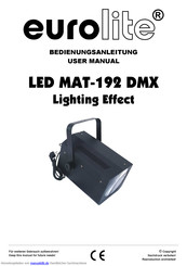 EuroLite LED MAT-192 DMX Bedienungsanleitung