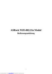 ASROCK WiFi-802.11n Modul Bedienungsanleitung