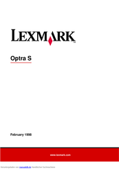 Lexmark Optra S 1255 Benutzerhandbuch