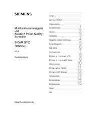Siemens SICAM Q100 Gerätehandbuch