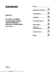 Siemens S7 1500 Handbuch