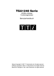 TTI TGA1240 Serie Benutzerhandbuch