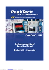 PeakTech 1125 Bedienungsanleitung