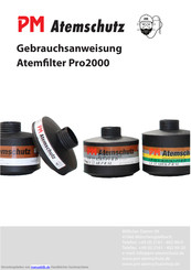 PM Atemfilter Pro2000 Gebrauchsanweisung