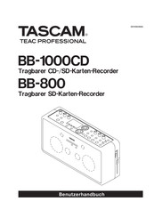 Tascam BB-1000CD Benutzerhandbuch